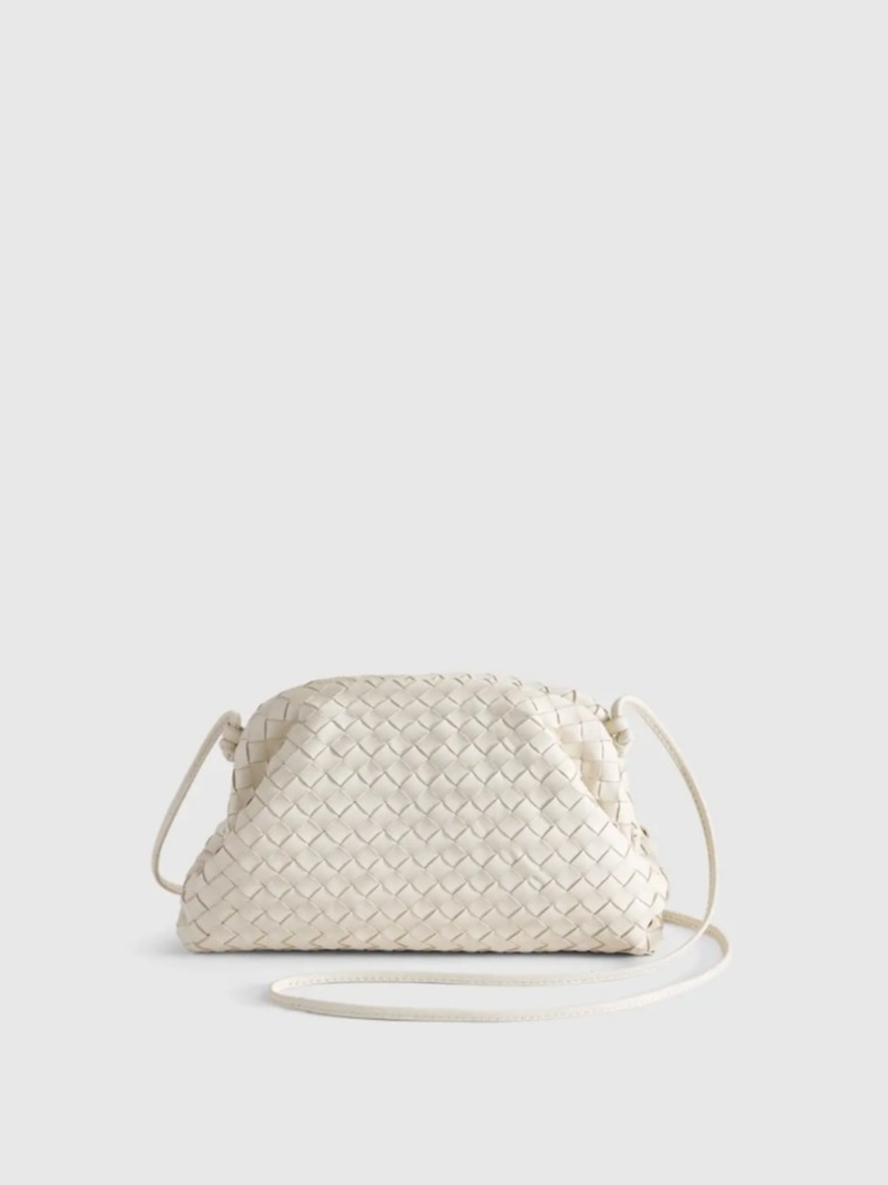 Quince NAOMI Handwoven Clutch Bone
